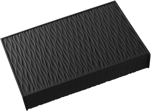 Silicone Corner Tamping Mat — Black